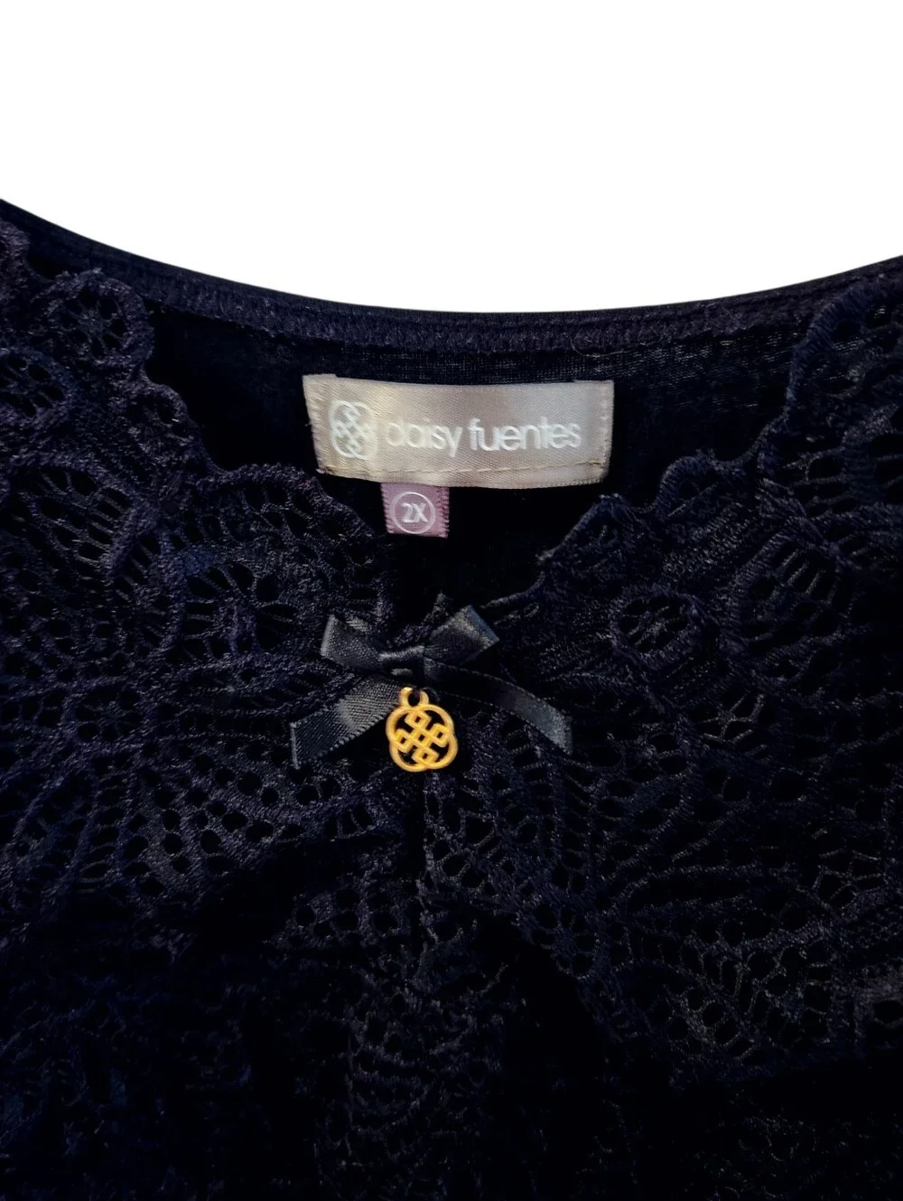 Daisy Fuentes Women's Plus Floral Lace Chemise | 2X
